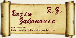 Rajin Zakonović vizit kartica